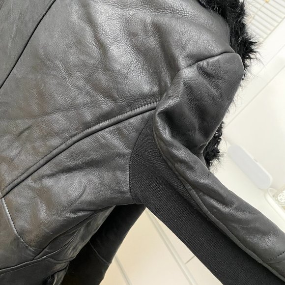 Mo & Co Women's Winter Sheep Skin Leather Jacket/Coat - Picture 6 of 16
